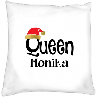 Poduszka świąteczna Queen + imię